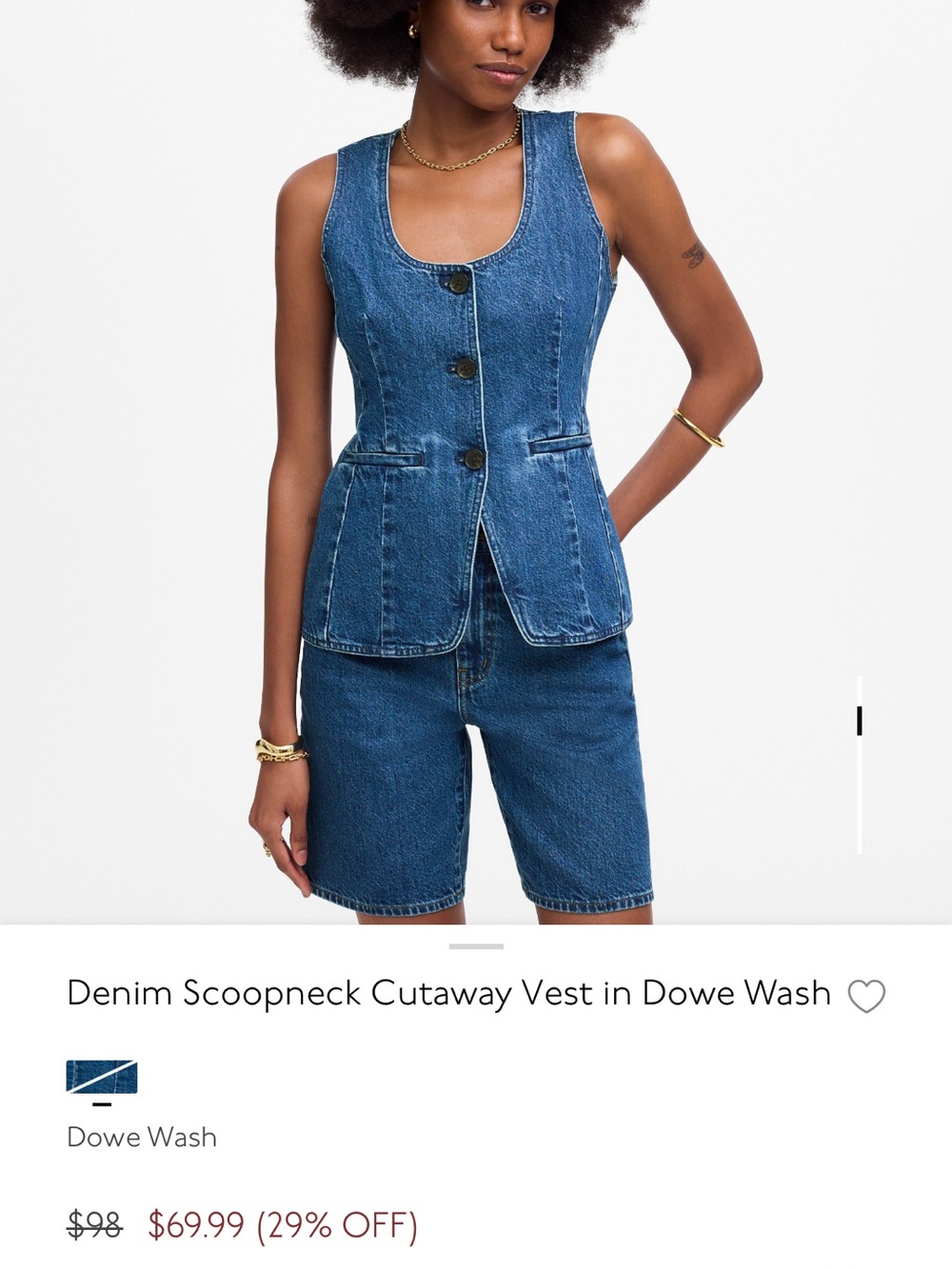 Madewell Denim Vest - Picture 2 of 12